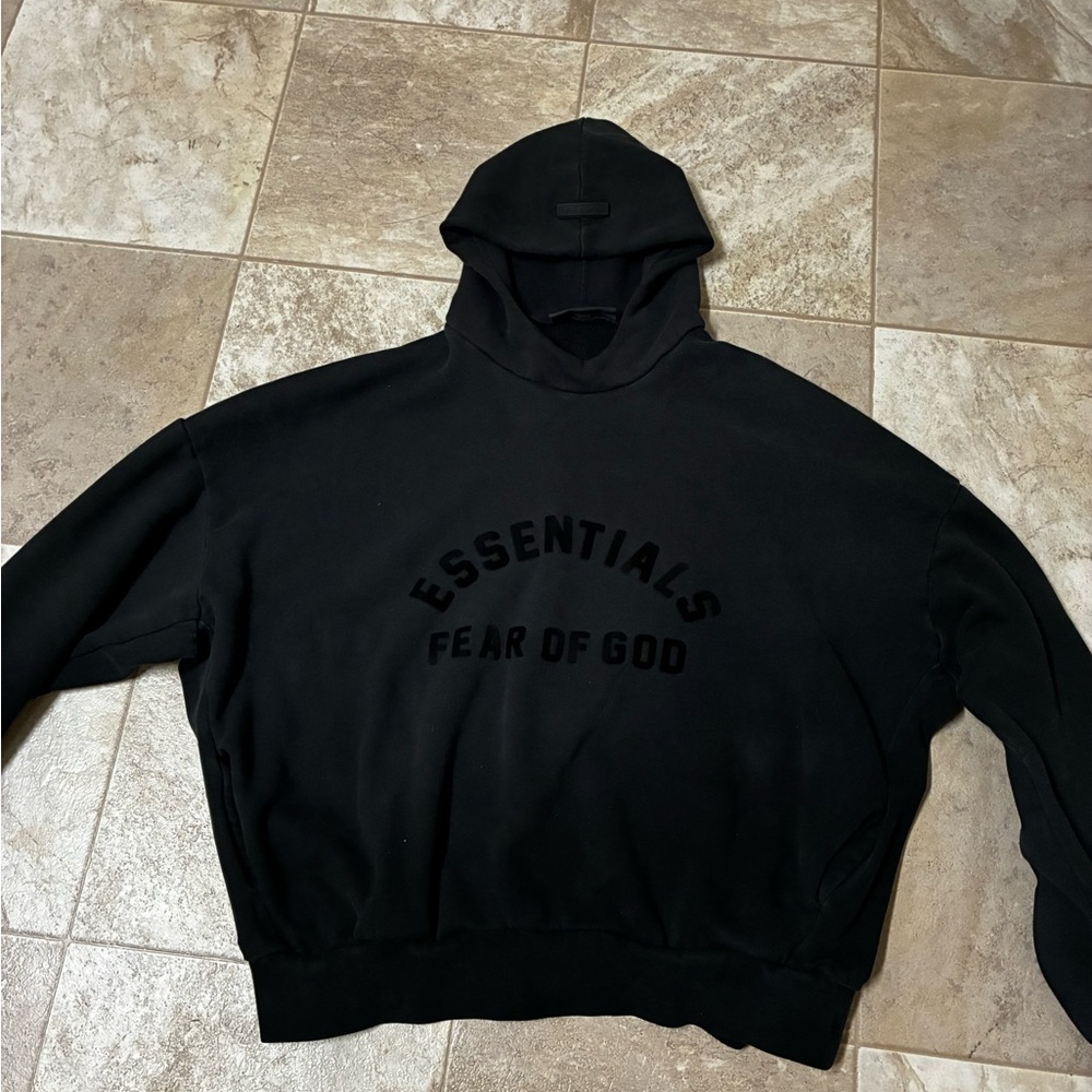 Essentials Fear of God Black Pullover Hoodie